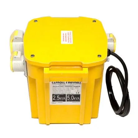 Produktfoto 1 von Carroll & Meynell 1 Baustellentransformator 2.5 kVA, Primär 230 V ac / Sekundär ±55 V ac, 16 A Festanschluss L-N-PE
