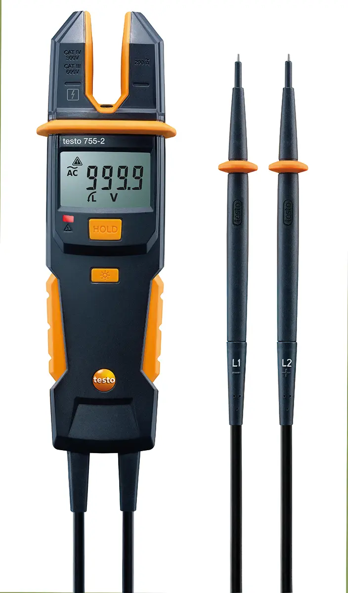 Produktfoto 1 von Testo 755-2 LCD Spannungsprüfer mit Durchgangsprüfung, CAT III 1000V