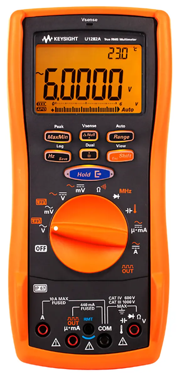Keysight Technologies U1282A Tragbar Digital Multimeter Echteffektivwert, CAT III, CAT IV 1000 V ac / 10 A 10 A, 600 mΩ