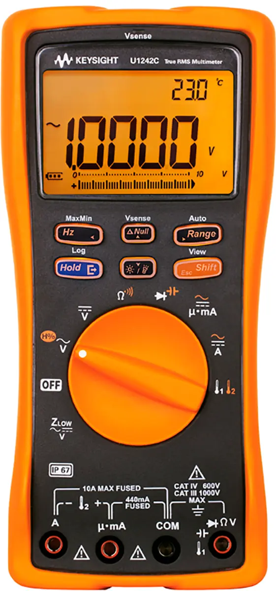 Produktfoto 1 von Keysight Technologies U1242C Tragbar Digital Multimeter Echteffektivwert, CAT III, CAT IV 1000 V ac / 10 A 10 A, 100 mΩ