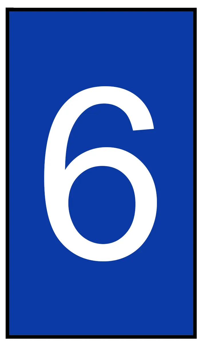 Produktfoto 1 von HellermannTyton Ovalgrip Kabelmarkierung Aufschiebbar, Beschriftung: 6, Weiß Blau, Ø 1.8 mm - 6.3 mm, 4.5 mm