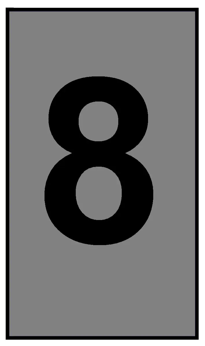 Produktfoto 1 von HellermannTyton Ovalgrip Kabelmarkierung Aufschiebbar, Beschriftung: 8, Schwarz Gelb, Ø 1.8 mm - 6.3 mm, 4.5 mm