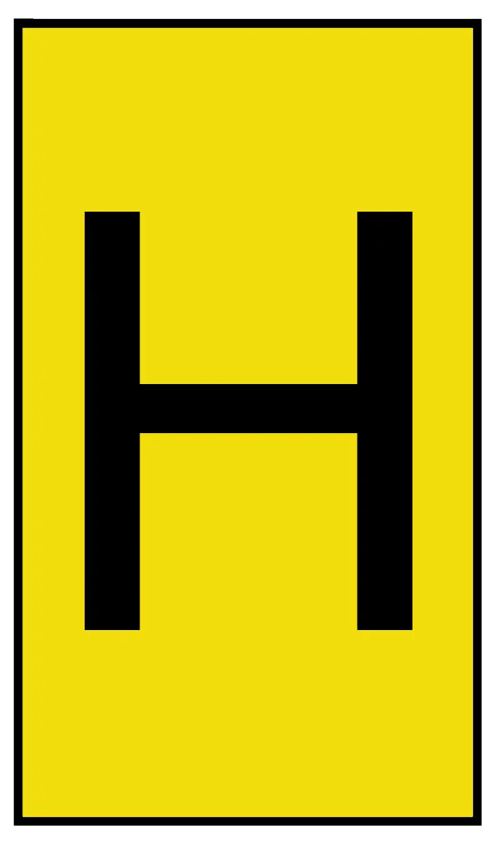 Produktfoto 1 von HellermannTyton Ovalgrip Kabelmarkierung Aufschiebbar, Beschriftung: H, Schwarz Gelb, Ø 1.7 mm - 3.6 mm, 4 mm