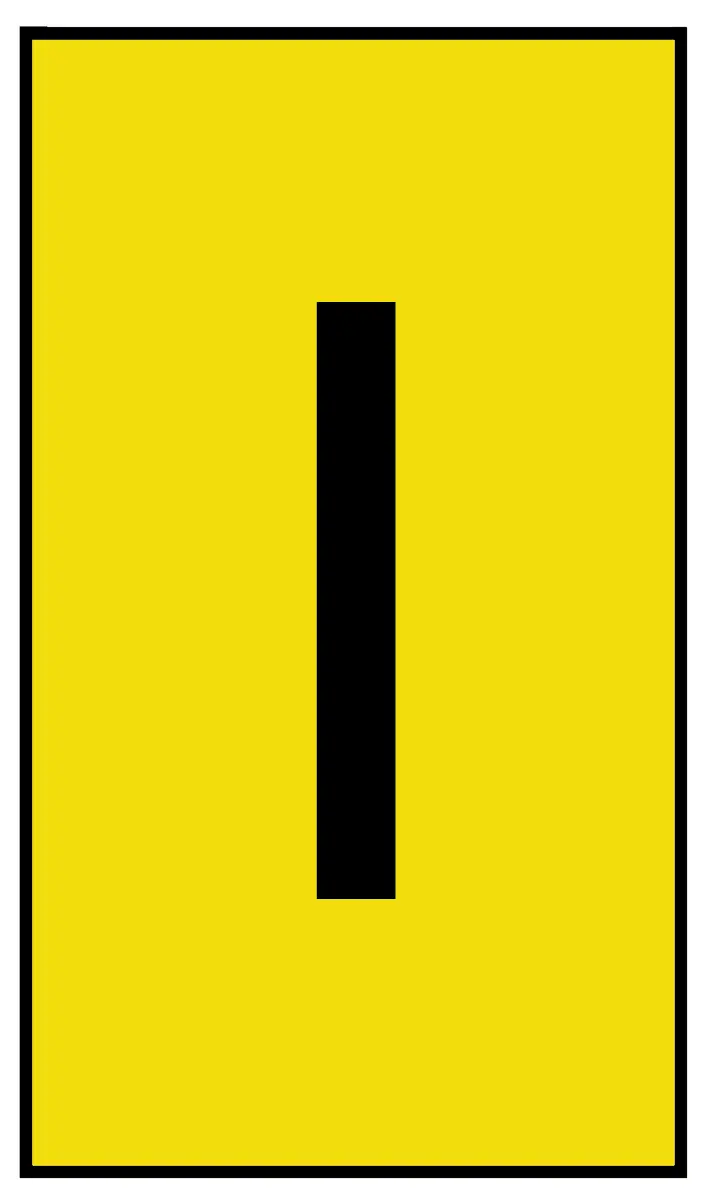 Produktfoto 1 von HellermannTyton Ovalgrip Kabelmarkierung Aufschiebbar, Beschriftung: I, Schwarz Gelb, Ø 1.7 mm - 3.6 mm, 4 mm