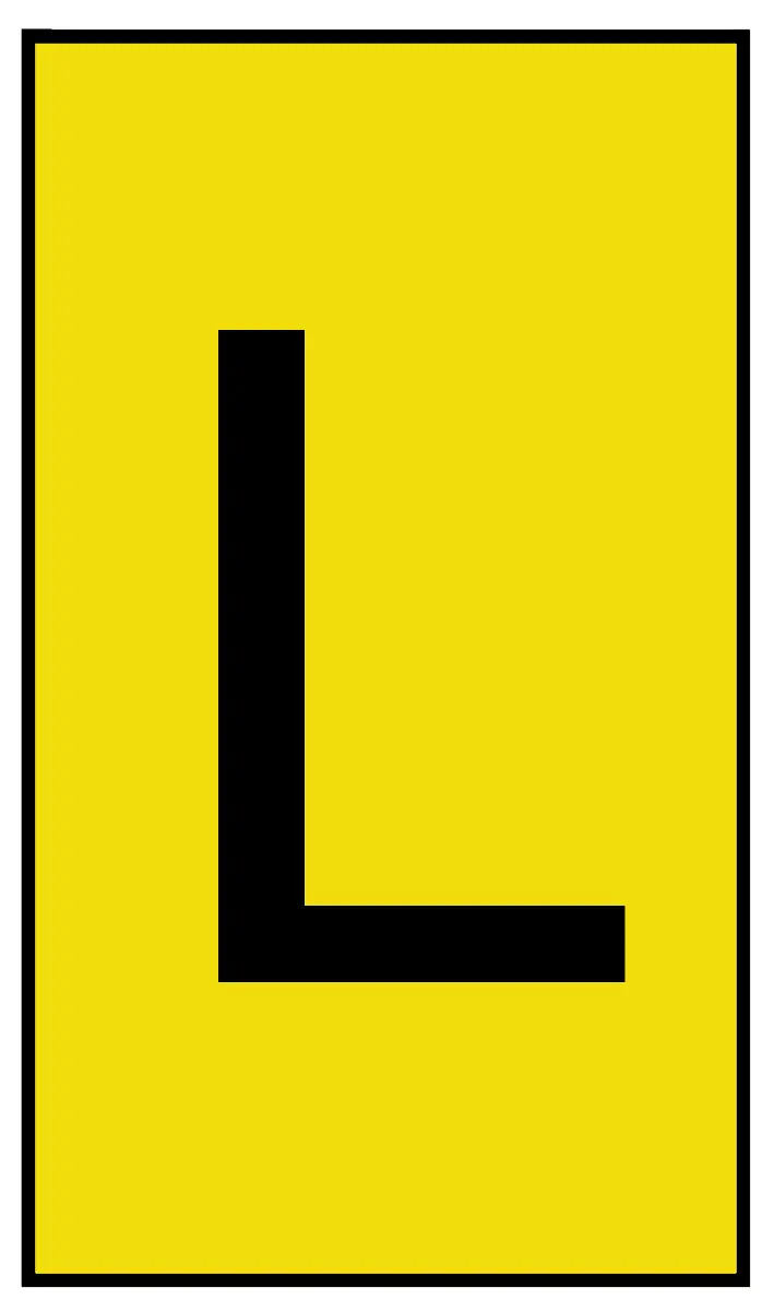 Produktfoto 1 von HellermannTyton Ovalgrip Kabelmarkierung Aufschiebbar, Beschriftung: L, Schwarz Gelb, Ø 1.7 mm - 3.6 mm, 4 mm