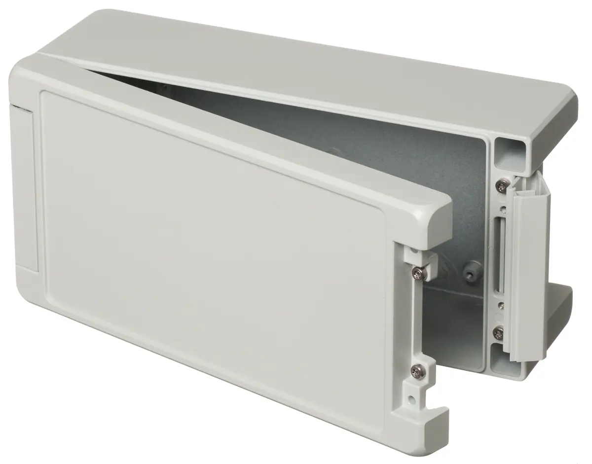 Produktfoto 1 von Bopla Bocube Alu; Gehäuse; Aluminium; Hellgrau; IK08, IK07 IP68, IP69, IP66 Breite 128 mm Höhe 90 mm Länge 259 mm