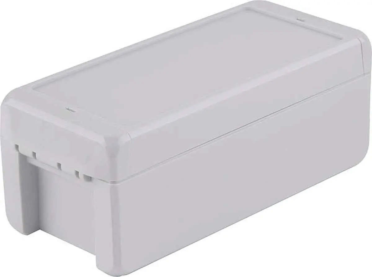 Produktfoto 1 von Bopla Bocube; Gehäuse; Polycarbonat; Hellgrau; IK07 IP68, IP66 Breite 80 mm Höhe 90 mm Länge 191 mm