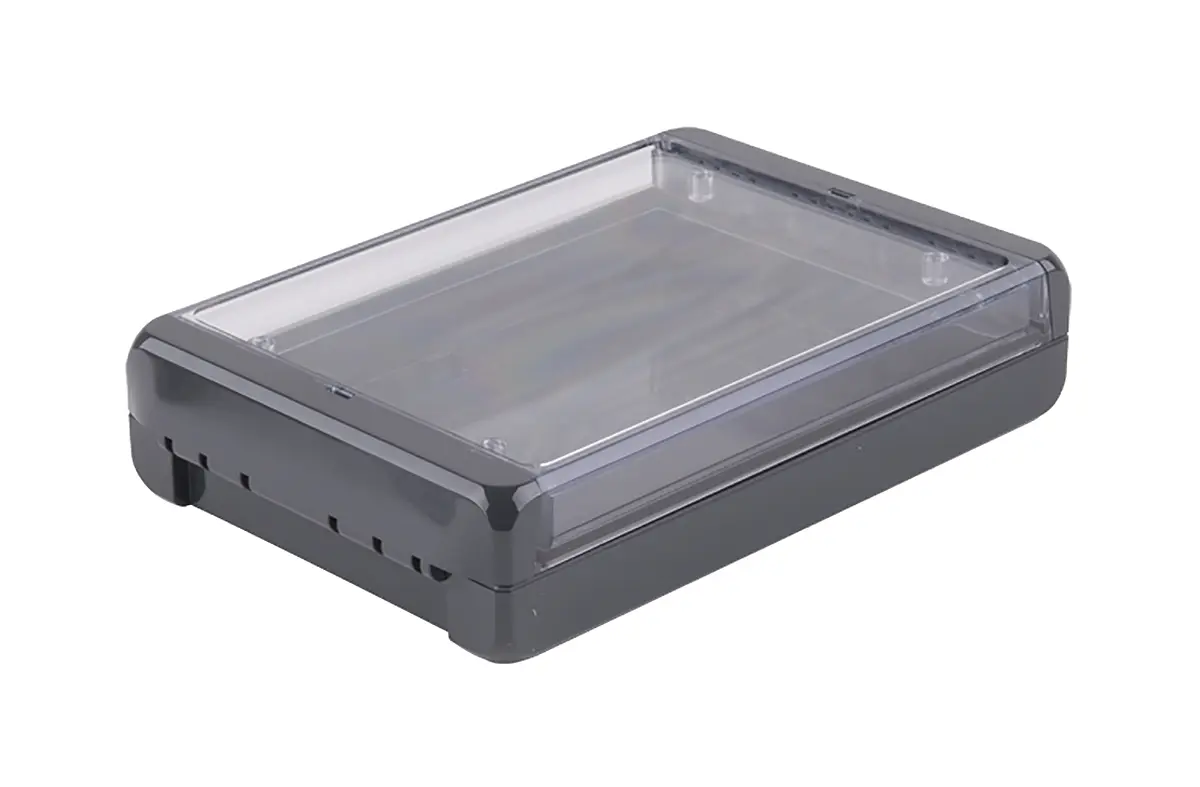 Produktfoto 1 von Bopla Bocube; Gehäuse; Polycarbonat; Graphitgrau; IK07 IP66, IP68 Breite 125 mm Höhe 40 mm Länge 191 mm
