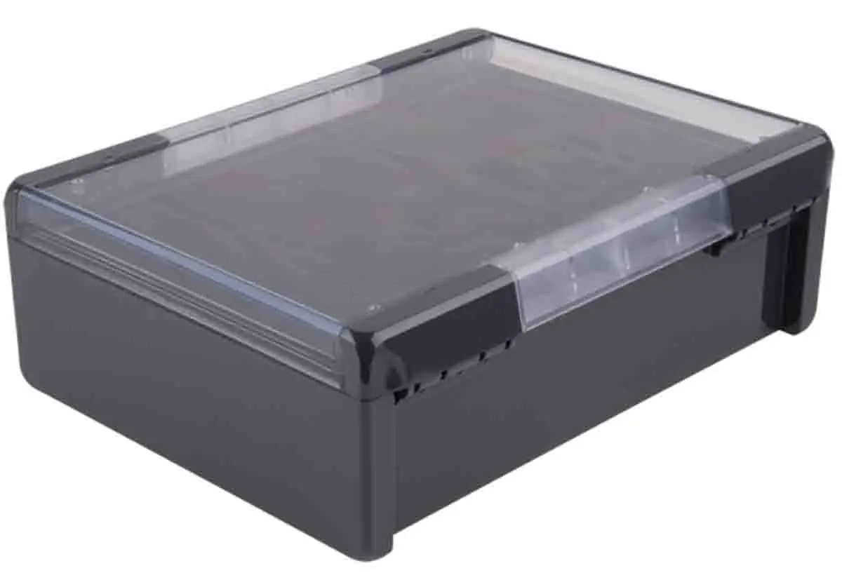 Produktfoto 1 von Bopla Bocube; Gehäuse; Polycarbonat; Graphitgrau; IK07 IP68, IP66 Breite 364 mm Höhe 120 mm Länge 284 mm