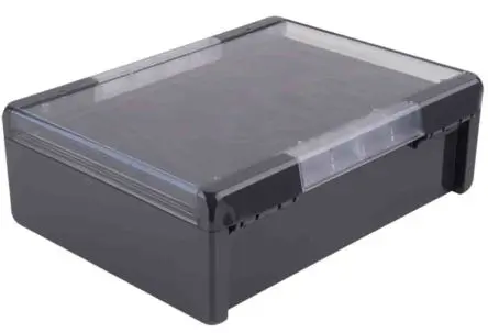 Produktfoto 1 von Bopla Bocube; Gehäuse; Polycarbonat; Graphitgrau; IK07 IP68, IP66 Breite 364 mm Höhe 120 mm Länge 284 mm