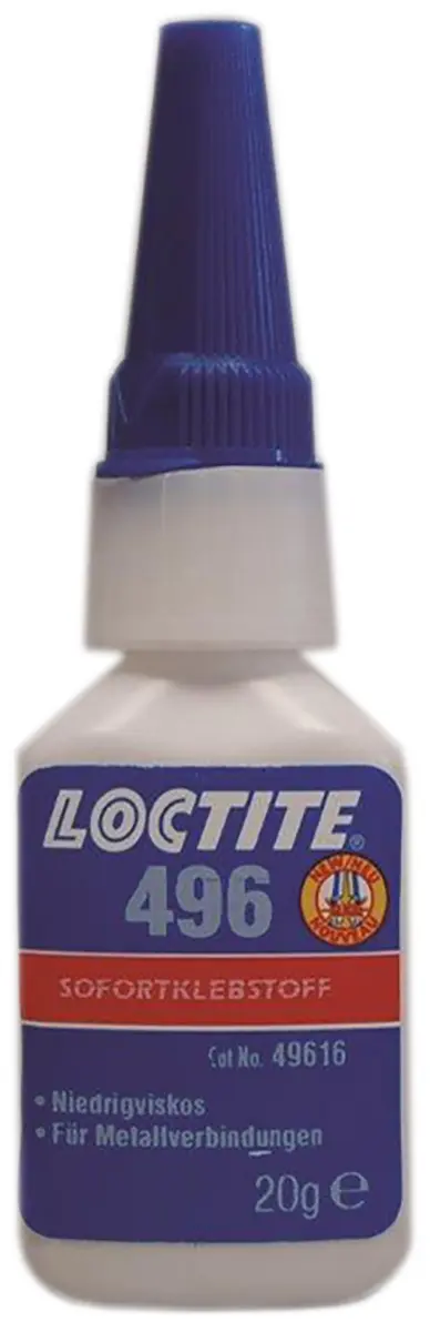 Produktfoto 1 von Loctite Loctite 496 Sekundenkleber Cyanacrylat Flüssig Klar, Flasche 20 g