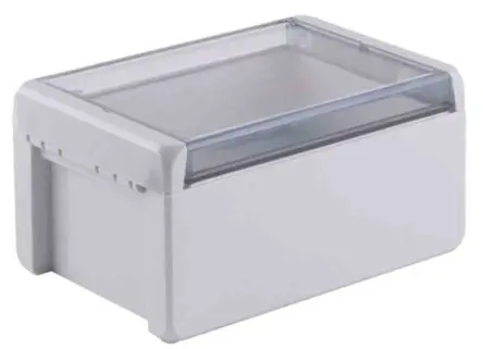 Produktfoto 1 von Bopla Bocube; Gehäuse; Polycarbonat; Hellgrau; IK07 IP68, IP66 Breite 125 mm Höhe 90 mm Länge 191 mm