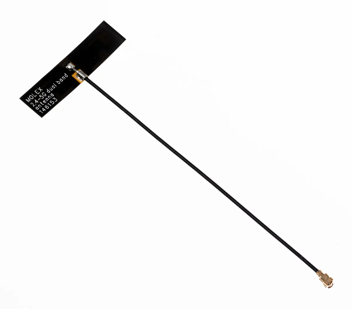 Produktfoto 1 von Molex 146153 T-Stab WLAN (Dualband) WiFi-Antenne Innen- / 3.2 dBi Buchse Rundstrahl
