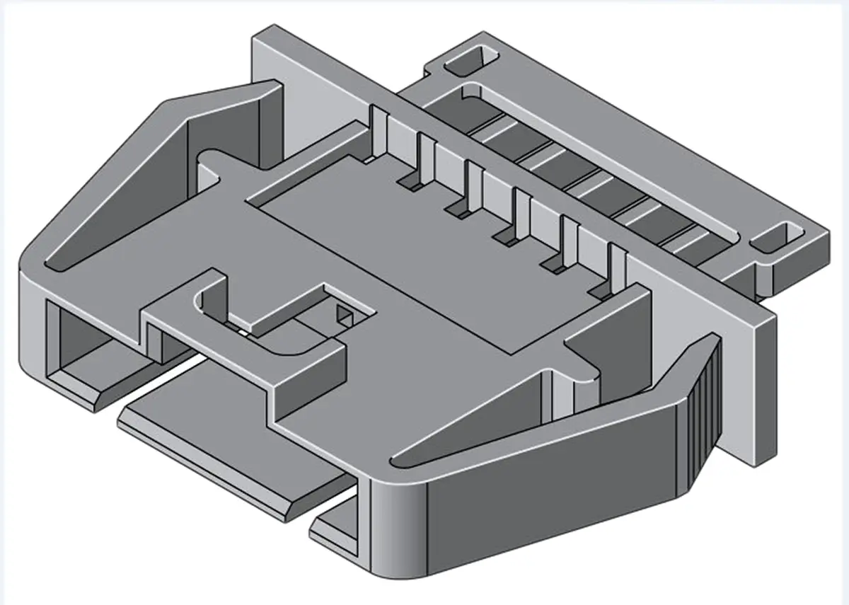 Produktfoto 1 von Molex SL Stecker Steckverbindergehäuse 2.54 mm, 3-polig / 1-reihig Gerade, Panel für SL-Crimp-Anschlussklemme 70021, TPA