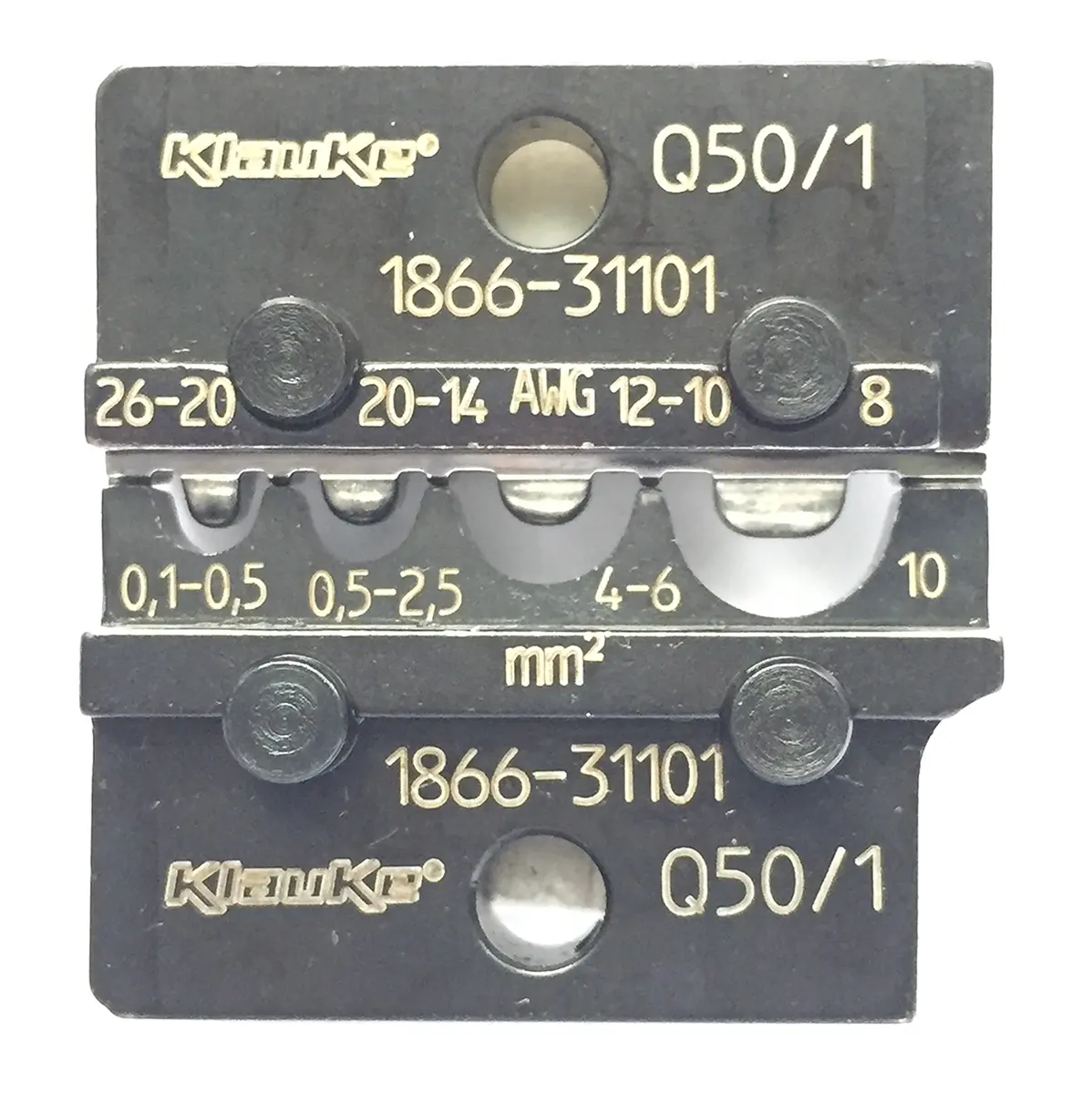 Produktfoto 1 von Klauke 50 Crimp-Matrizensatz Schwarz, 4 Ports