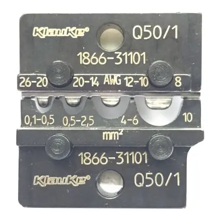 Produktfoto 1 von Klauke 50 Crimp-Matrizensatz Schwarz, 4 Ports