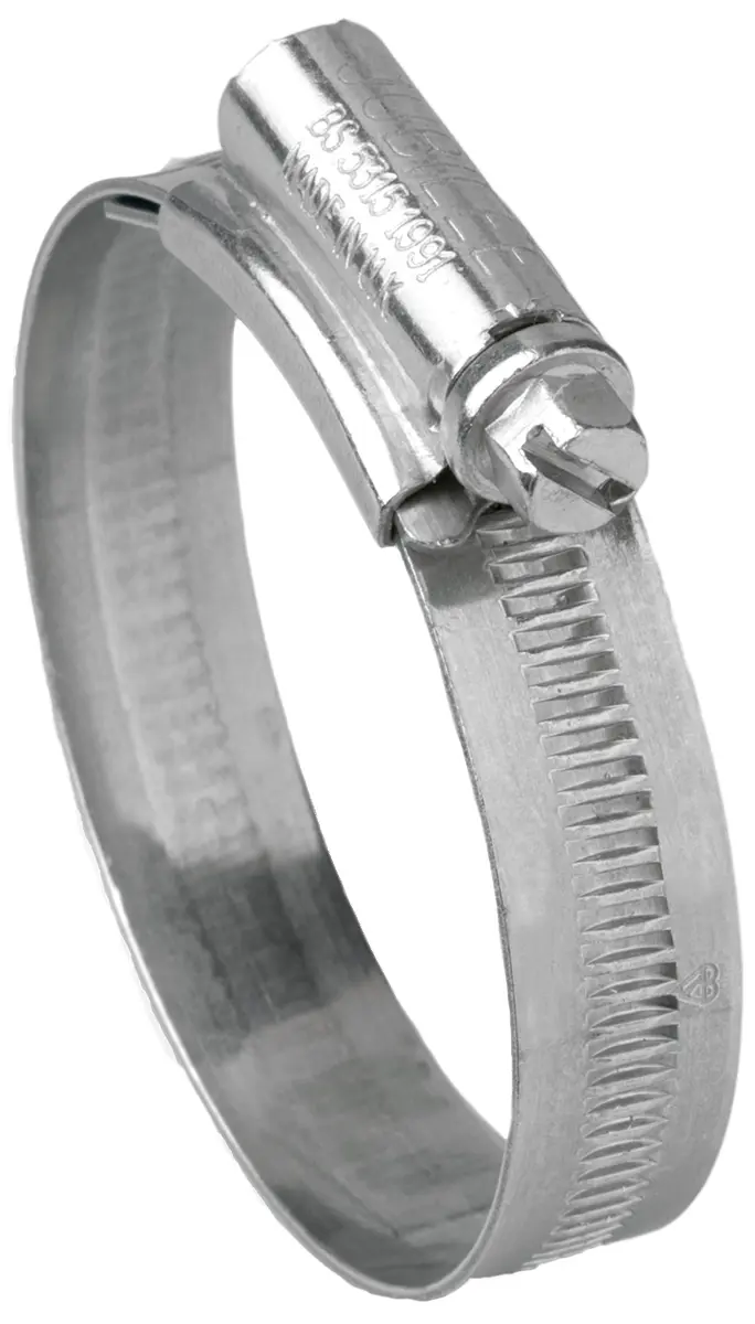 Produktfoto 1 von Jubilee Edelstahl Schlauchschelle Schneckengewinde, mit Schlitzsechskantschraube 120 mm