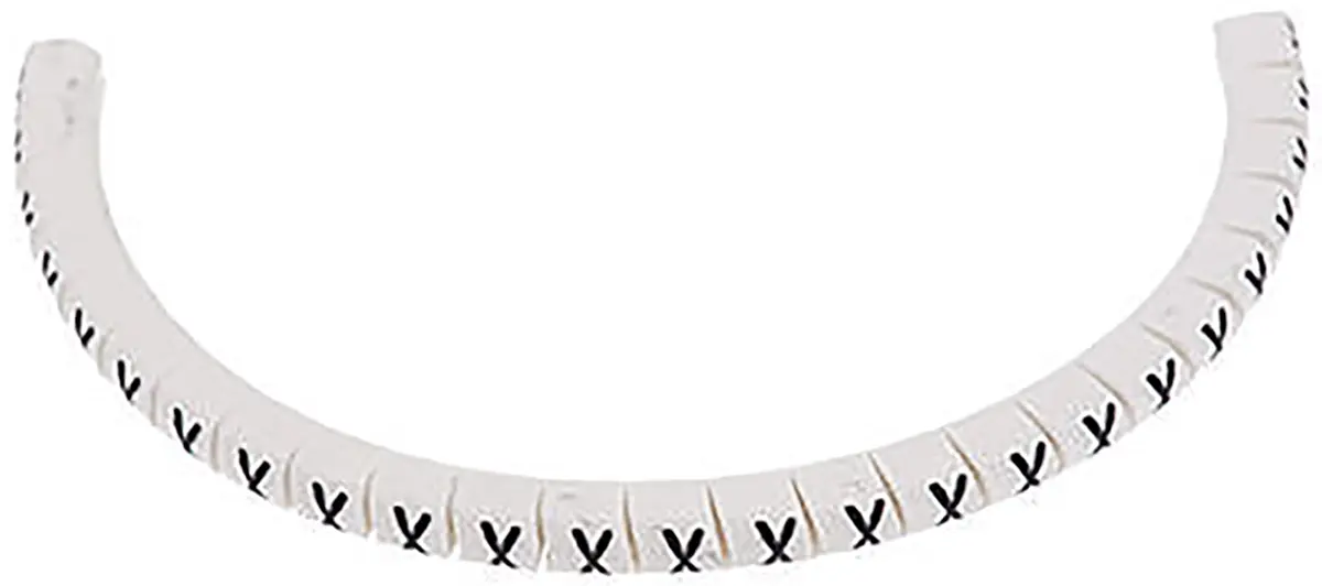 HellermannTyton HGDC Kabelmarkierung Aufschiebbar, Beschriftung: X, Schwarz Weiß, Ø 2 mm - 5 mm, 3.5 mm