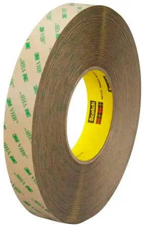 Produktfoto 1 von 3M 9473 Kunststoff-Klebeband doppelseitig, Klar, -40 °C bis 260 °C, Stärke 0.36 mm 160N/cm Polyethylenterephthalat, 19mm