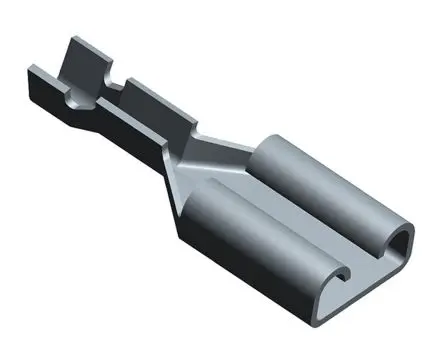 Produktfoto 1 von TE Connectivity FASTON .187 Flachsteckhülse, Schwarz, Unisoliert, 5.59 x 0.31 mm, Buchse, 24 AWG min, 20 AWG