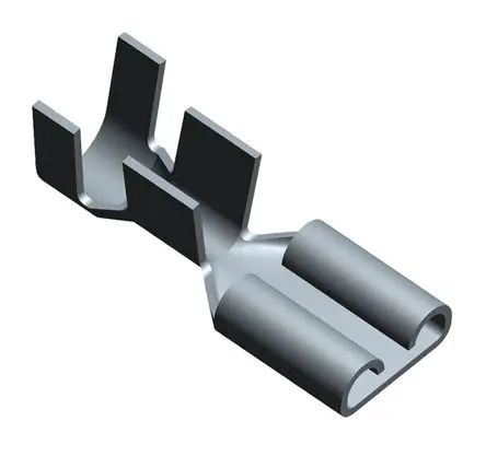 Produktfoto 1 von TE Connectivity FASTON .250 Flachsteckhülse, Schwarz, Unisoliert, 7.62 x 0.46 mm, Buchse, 12 AWG min, 10 AWG