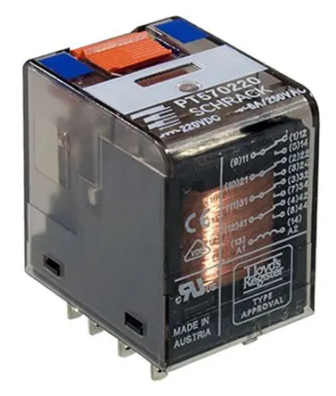 Produktfoto 1 von TE Connectivity SCHRACK Leistungsrelais 220V dc Spule 4-poliger Schließer DIN-Hutschiene 6A 64.5 kΩ 750 mW
