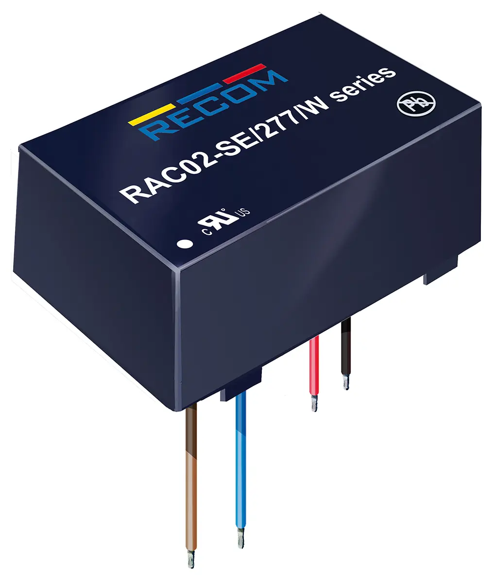 Produktfoto 1 von Recom RAC02-SE/277/W Schaltnetzteil, 5V dc / 400mA 2W 120 → 430 V dc, 85 → 305 V ac Gekapselt,