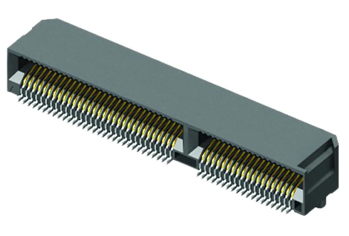Produktfoto 1 von Samtec Serie MEC6-RA Kantensteckverbinder Buchse, 0.635 mm, 80-polig, 2-reihig, gewinkelt, SMD Lot