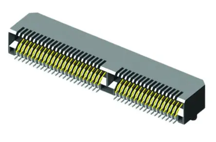 Produktfoto 1 von Samtec Serie MEC8-RA Kantensteckverbinder Buchse, 0.8 mm, 20-polig, 2-reihig, gewinkelt, Kante Lot