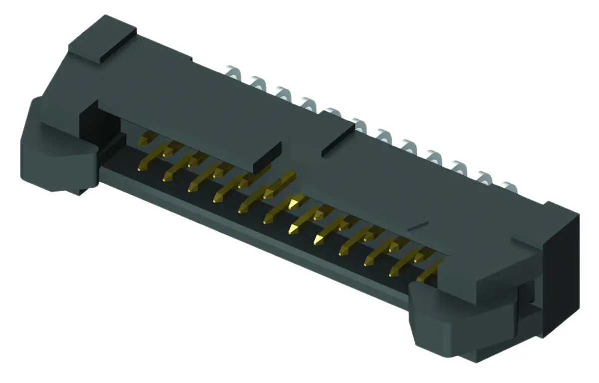 Produktfoto 1 von Samtec EHT Leiterplattenleiste, 50-polig / 1-reihig, Raster 2 mm Raster, Kabel-Platine, Ummantelt