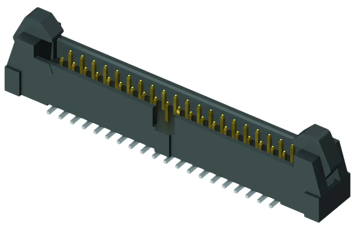 Produktfoto 1 von Samtec EHT Leiterplattenleiste Gerade, 50-polig / 2-reihig, Raster 2 mm Raster Oberfläche, Kabel-Platine, Ummantelt