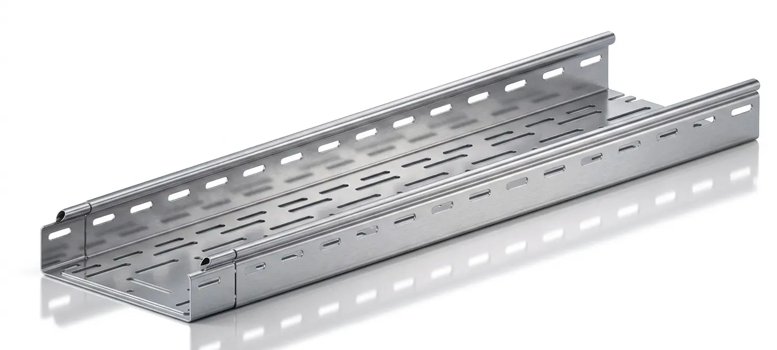 Produktfoto 1 von RS PRO Kabelrinne, T. 60 mm x 150 mm x 3 m Sendzimir-verzinkter Stahl