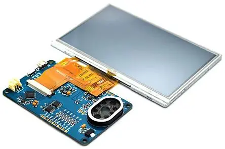 Produktfoto 1 von Bridgetek 5 Zoll Anzeigetafel, LCD Entwicklungsmodul FT810 EVE-Kreditkarte FT810