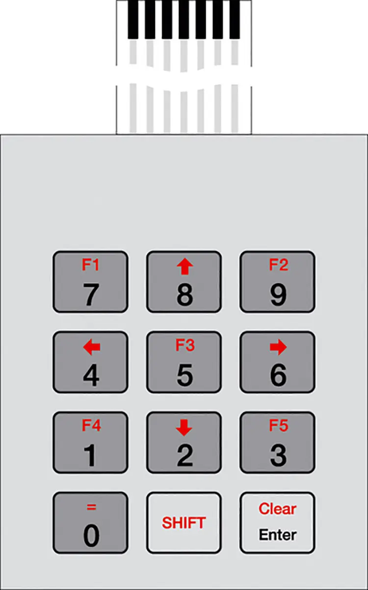 Produktfoto 1 von Bopla Membrantastenfeld (Telefon) 12-Tasten Leitfähiges Silber Membranbetätigung Matrix IP65