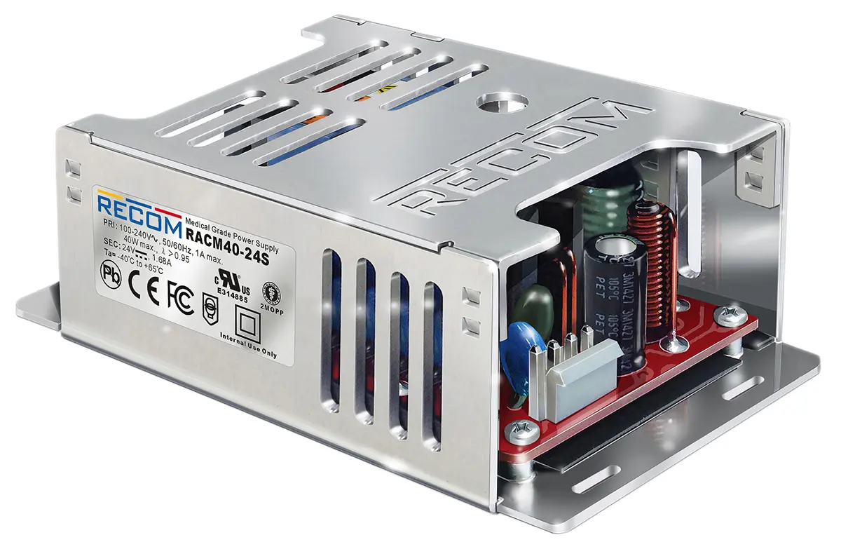 Produktfoto 1 von Recom RACM40 Schaltnetzteil 1 12V 40 W, Fahrgestell 264V
