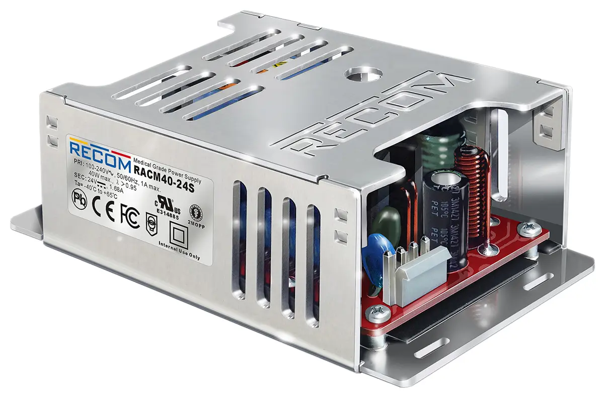 Produktfoto 1 von Recom RACM40 Schaltnetzteil 1 24V 40 W, Fahrgestell 264V