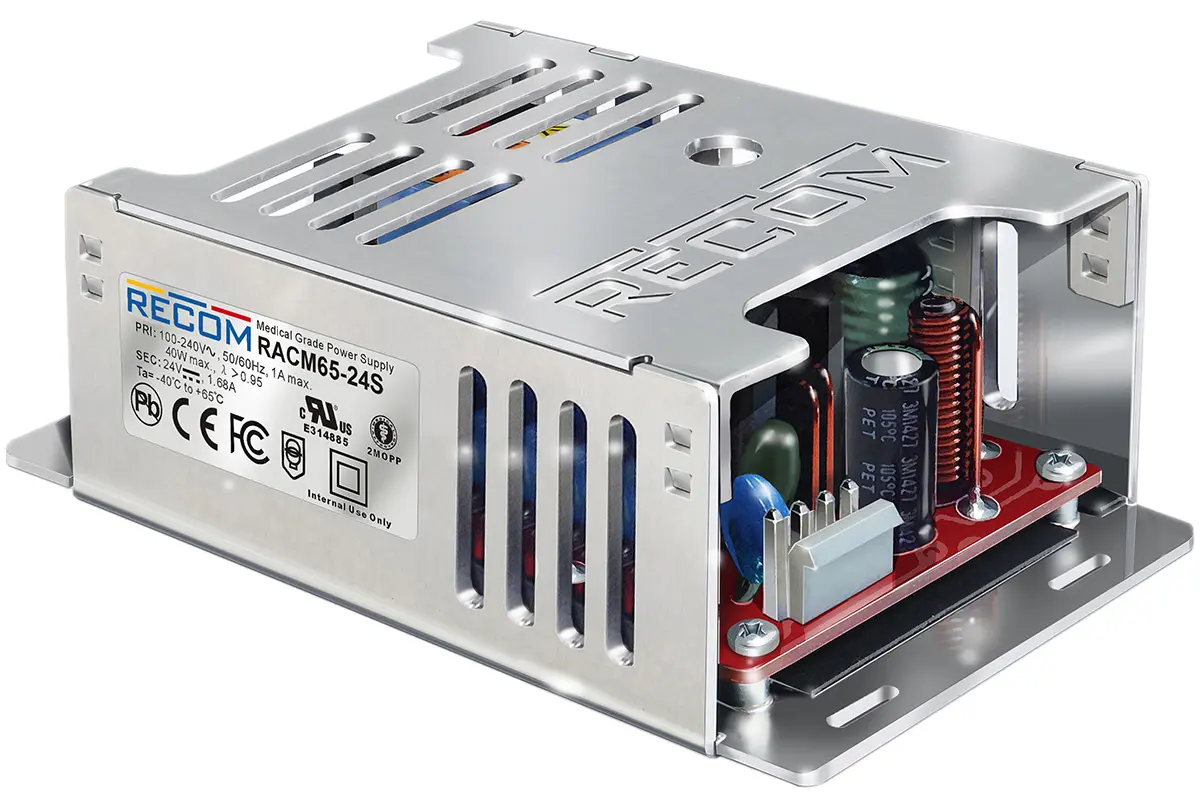 Produktfoto 1 von Recom RACM65 Schaltnetzteil 1 24V 0.15 W, Fahrgestell 264V