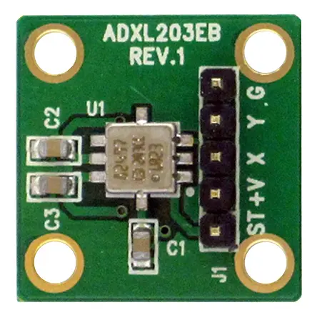 Produktfoto 1 von Analog Devices ADXL203 Präzisions MEMS 2-Achsen, Breakout-Board Entwicklungstool Sensor, Beschleunigungssensor