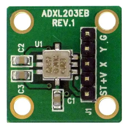 Produktfoto 1 von Analog Devices ADXL203 Präzisions MEMS 2-Achsen, Breakout-Board Entwicklungstool Sensor, Beschleunigungssensor