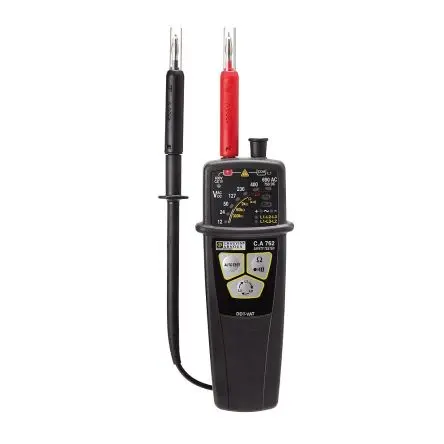 Produktfoto 1 von Chauvin Arnoux CA 762 IP2X LED Spannungsprüfer, 690 V ac, 750 max. Durchgangsprüfung Batterie CAT IV
