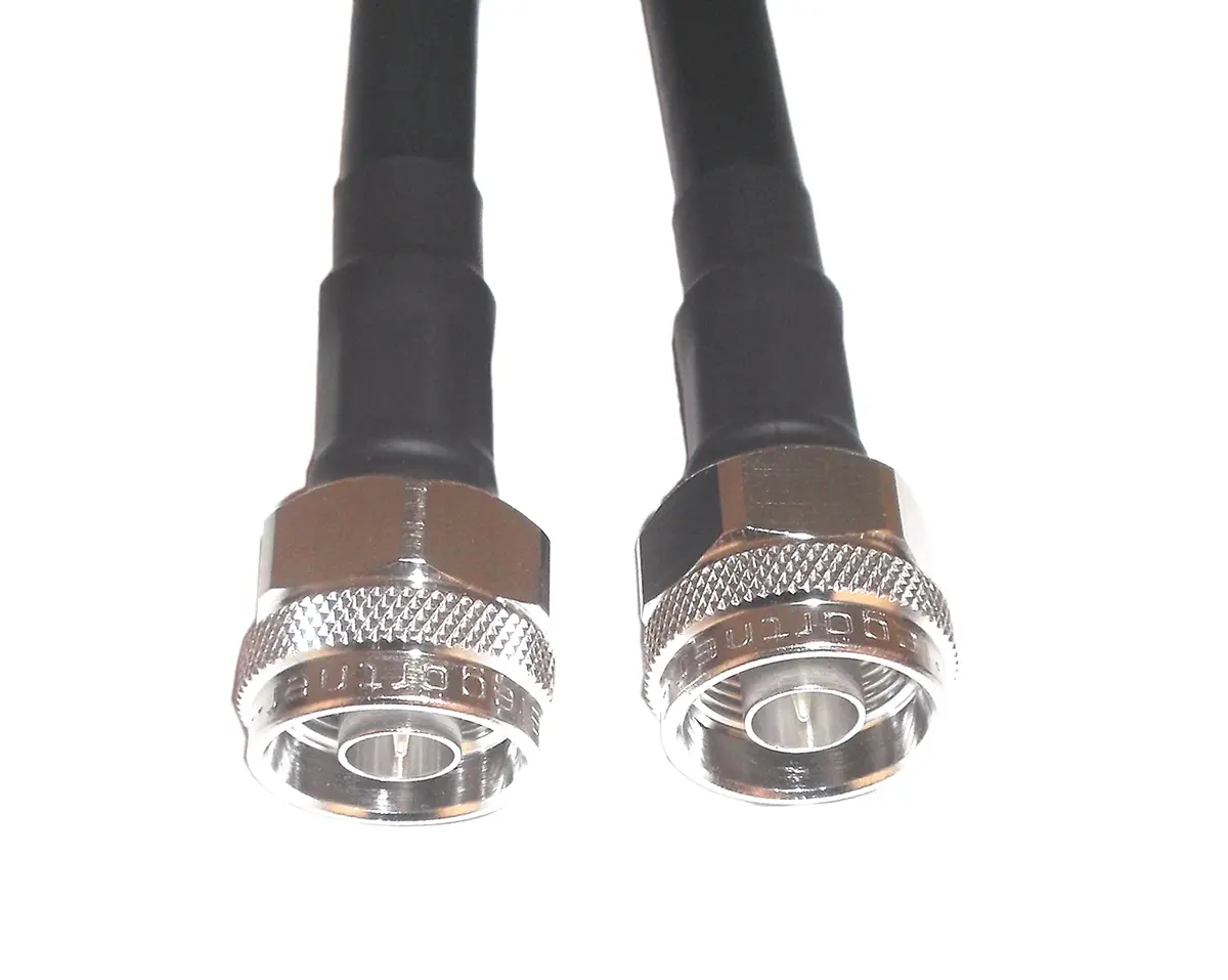 Telegärtner N Type RG213 Koaxialkabel, Abgeschlossen, 50 Ω, 5000 mm, Schwarz