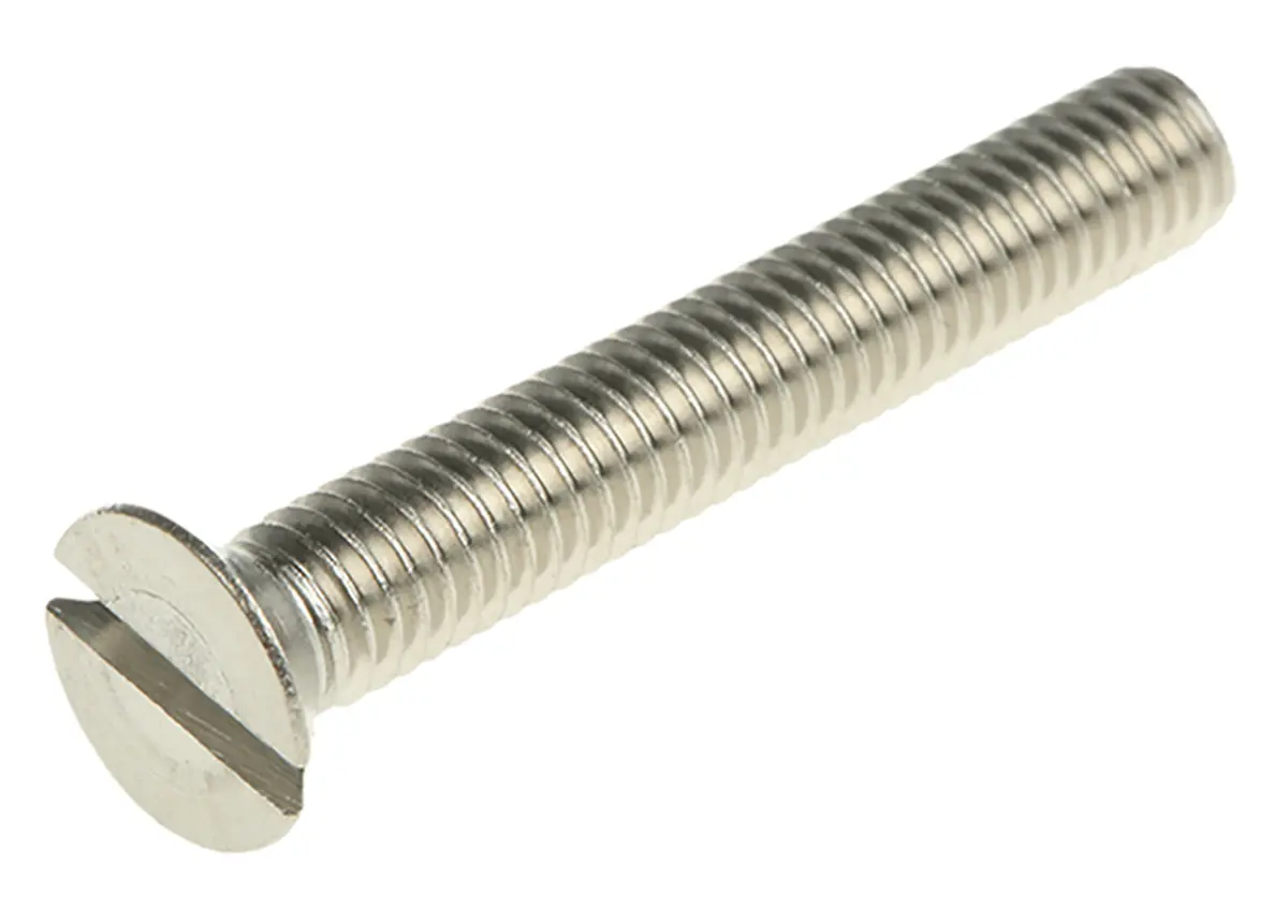 Produktfoto 1 von RS PRO Senkkopf Schlitz Schrauben A4, M5 x 40.0mm Edelstahl