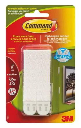 Produktfoto 1 von 3M Klettband, 19mm x 92.7 mm, Weiß