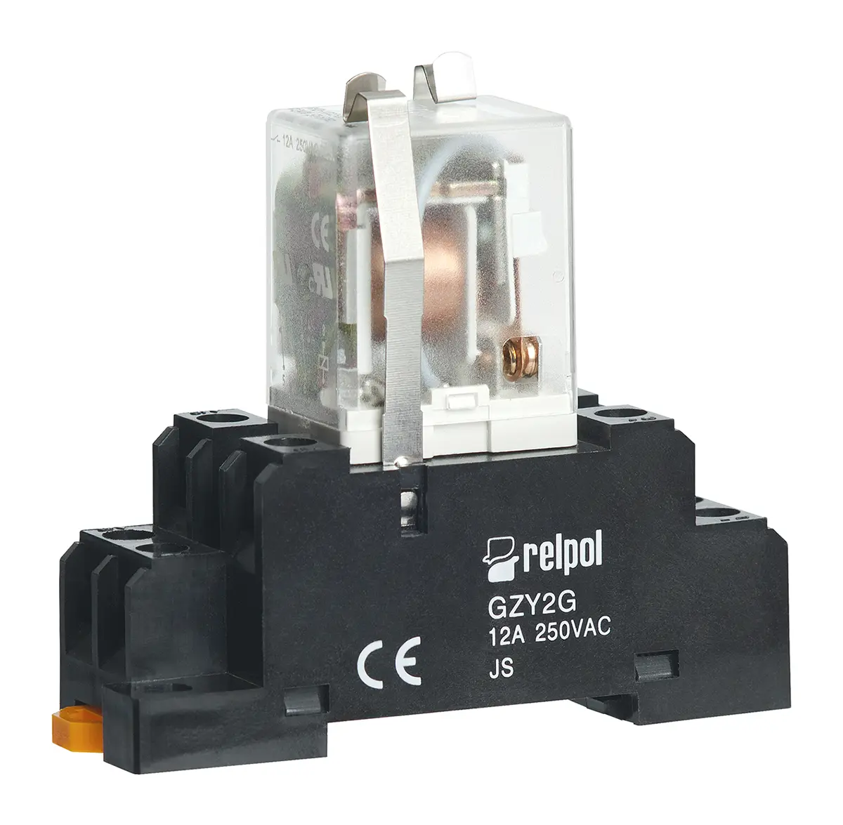 Produktfoto 1 von Relpol RY2 Leistungsrelais 253V ac Spule DIN-Hutschiene 12A 16.1 kΩ 1.6 W