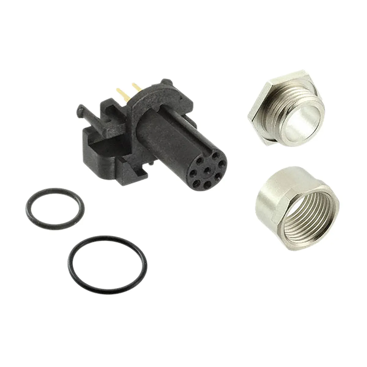 TE Connectivity M12 12 mm M12 Rundsteckverbinder Buchse 8-polig Buchse 2A Leiterplattenmontage IP68