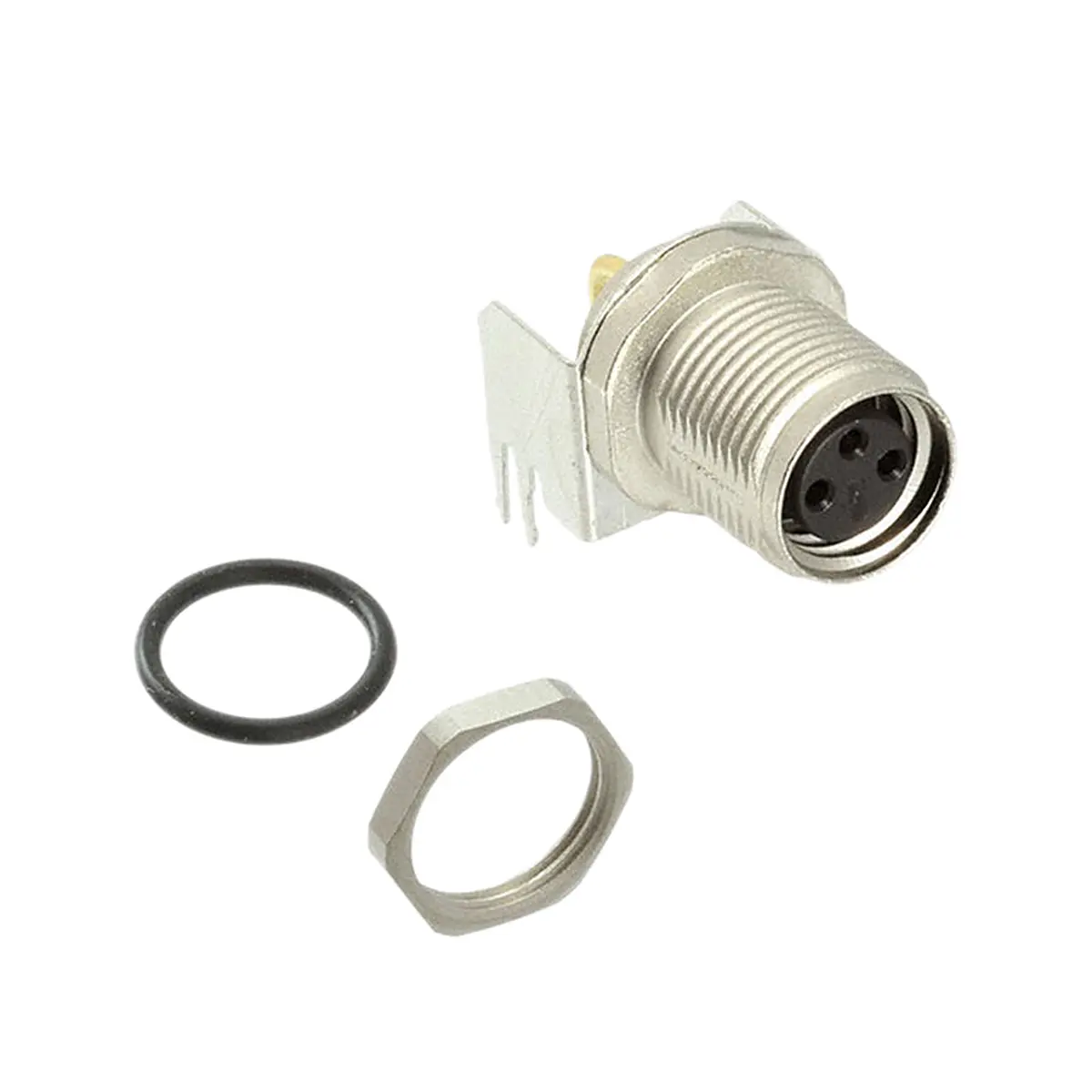 TE Connectivity M8 12 mm M8 Rundsteckverbinder Buchse 3-polig Buchse 4A Leiterplattenmontage IP67
