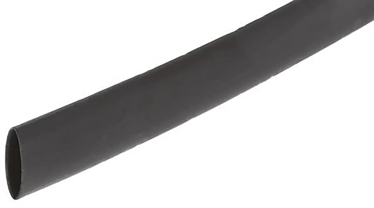 Produktfoto 1 von HellermannTyton TA42 Wärmeschrumpfschlauch, Polyolefin Schwarz, Ø 12 mm Schrumpfrate 4:1, Länge 1.2m