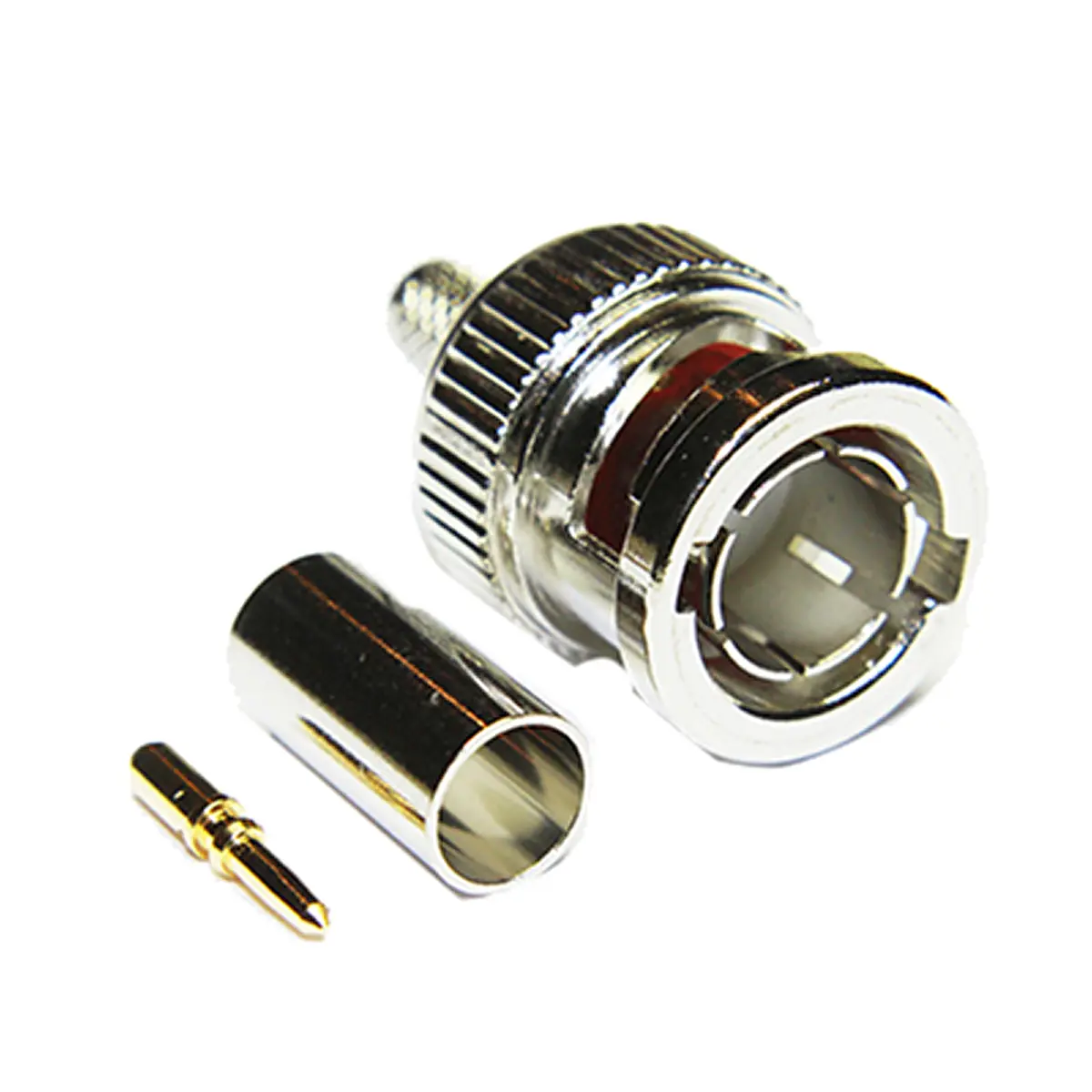 Produktfoto 1 von COAX Connectors BNC Stecker Koaxialsteckverbinder BNC-Steckverbinder, Kabel, 75 Ω Crimpbefestigung, Standard, Gerade