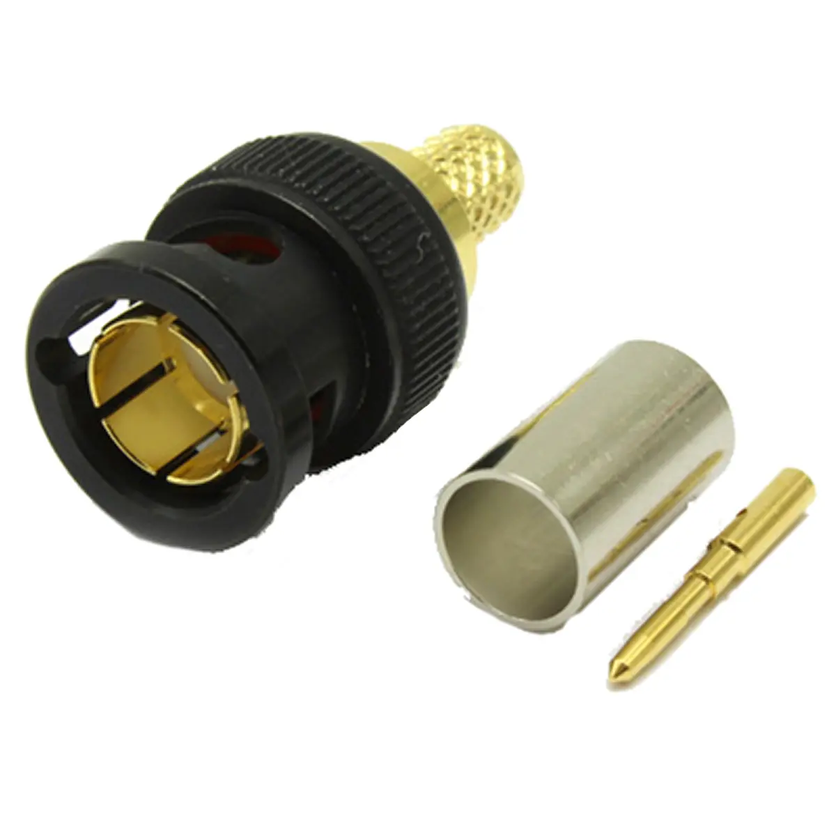 Produktfoto 1 von COAX Connectors BNC Stecker Koaxialsteckverbinder BNC-Steckverbinder, Kabel, 75 Ω Crimpbefestigung, Standard, Gerade