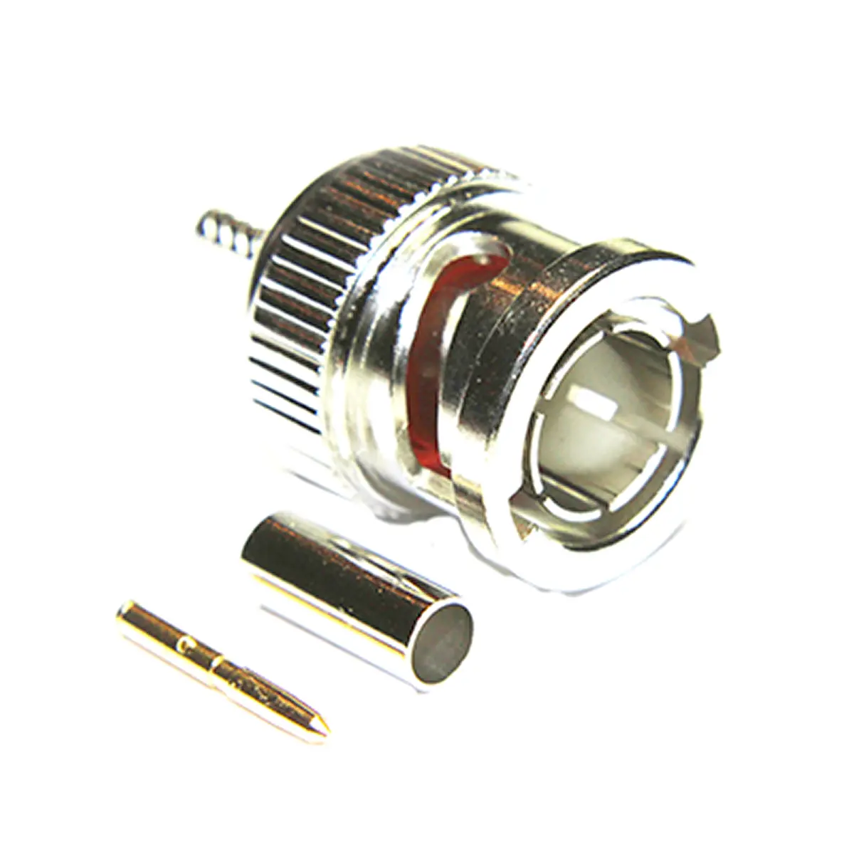 Produktfoto 1 von COAX Connectors BNC Stecker Koaxialsteckverbinder BNC-Steckverbinder, Kabel, 75 Ω Crimpbefestigung, Standard, Gerade